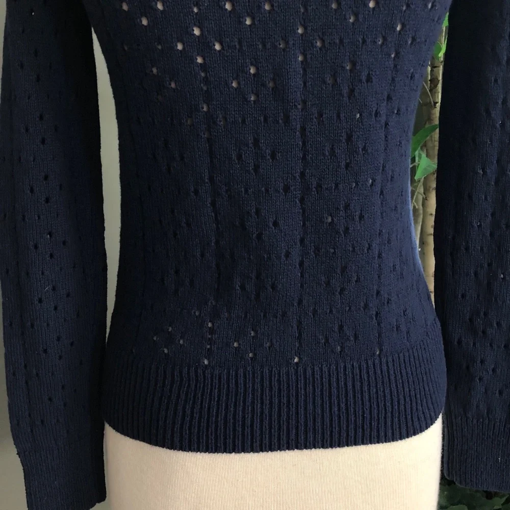 NWT‎ J. Crew Allover Pointelle Crewneck Sweater XXS